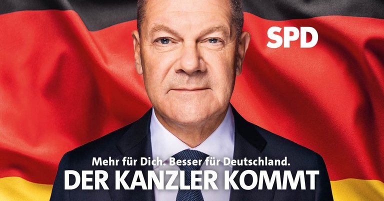 Foto: Olaf Scholz. Der Kanzler kommt.