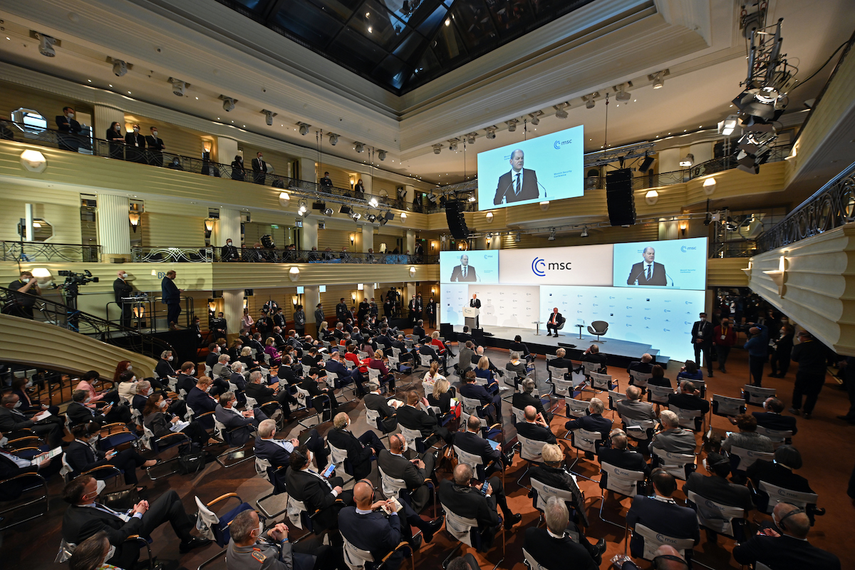 Foto: Olaf Scholz spricht auf der Münchner Sicherheitskonferenz