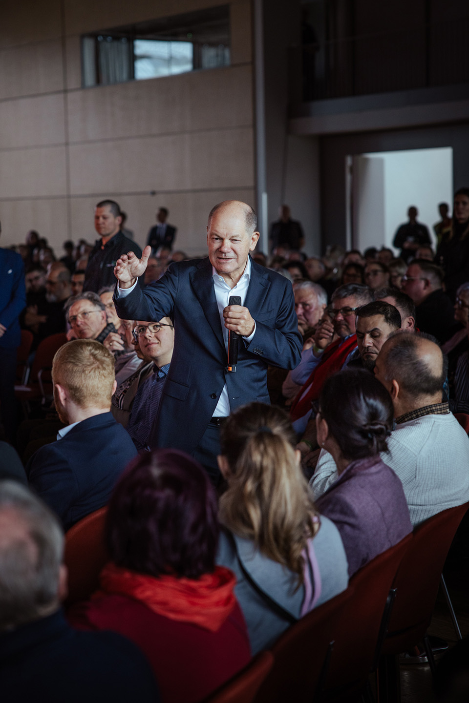 Foto: Olaf Scholz mit Publikum