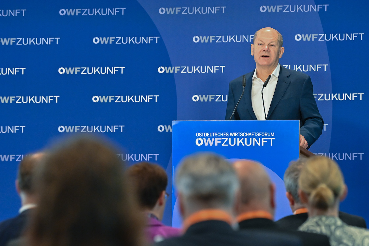 Foto: Olaf Scholz spricht bei Ostdeutschem Wirtschaftsforum